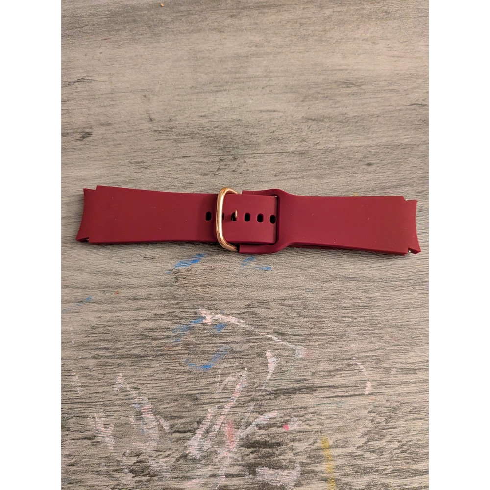 Samsung Galaxy Watch Sport Band M/L Burgundy Red Rose Gold Buckle Silicone